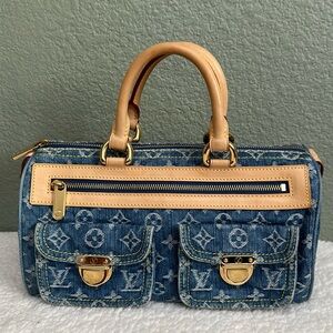 Authentic Preloved Denim Blue Neo Speedy